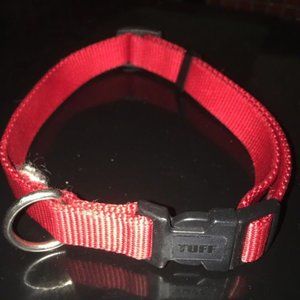 Tuff Red Nylon Medium Dog Collar